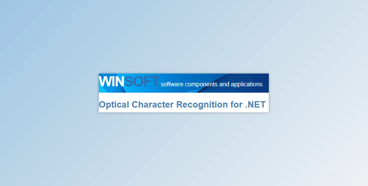 Winsoft Optical Character Recognition for .NET v6.5 Full Source