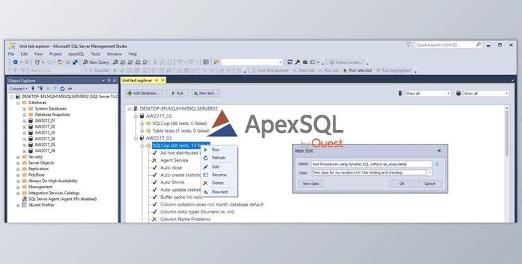 Quest Software ApexSQL Unit Test v2019.02.0179 + Keygen