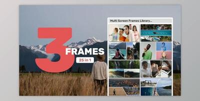 Multi Screen Frames Library – 3 Frames (Videohive 39285669) - AE Project