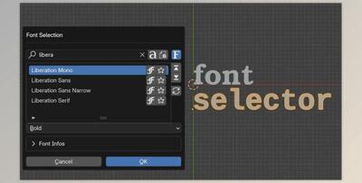Font selector v3.0.2 for Blender