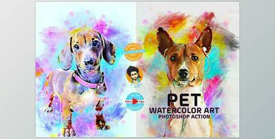 Pet Watercolor Art Plugin CreativeMarket - 6447259