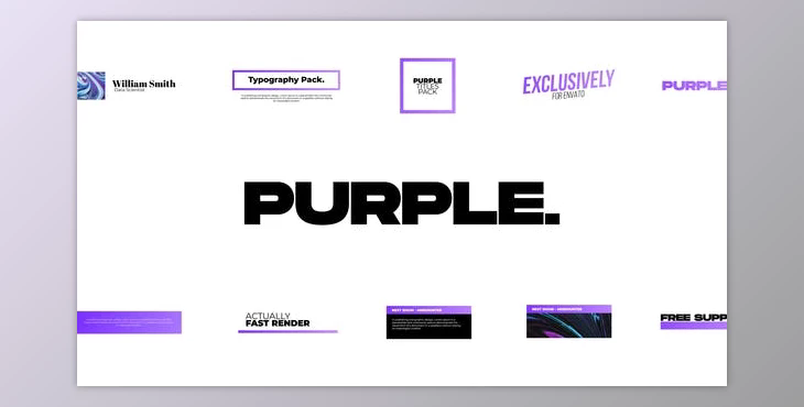 Purple. – Titles Pack (Videohive 37189465) - AE Project