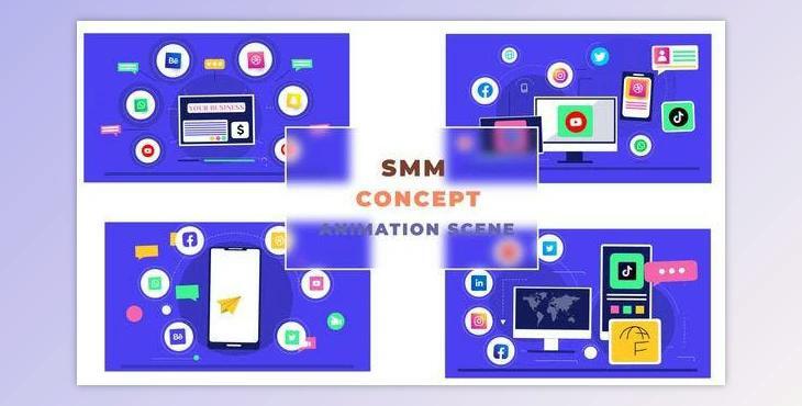 Social Media Marketing Concept Animation Scene (Videohive 42854124) - AE Project