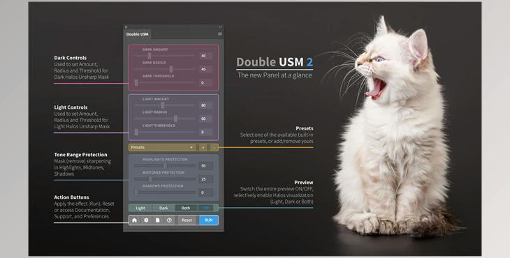 Double USM 2 Photoshop Panel