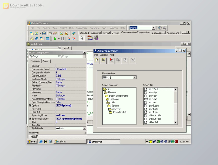 Component ACE ZipForge v6.95 for Delphi & BCB 4-12 Athens Full Source