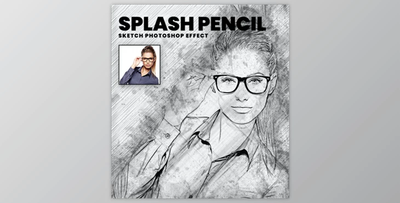 Splash Pencil Sketch By U Design (ATN, ABR)