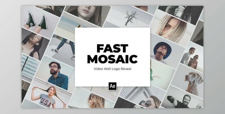 Video Wall Mosaic Logo Reveal Intro (Videohive 25024089)