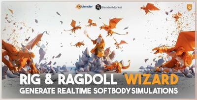 Blender Market - Auto Rig & Ragdoll Wizard v1.0.1 for Blender 4.1
