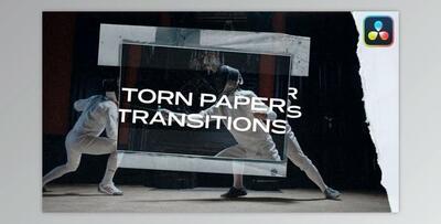 Torn Paper Transitions DaVinci Resolve (Videohive 45178539)