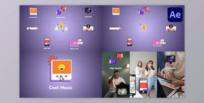 Internet Browser Interface Icons And Titles for After Effects (Videohive 52490612) - AE Project