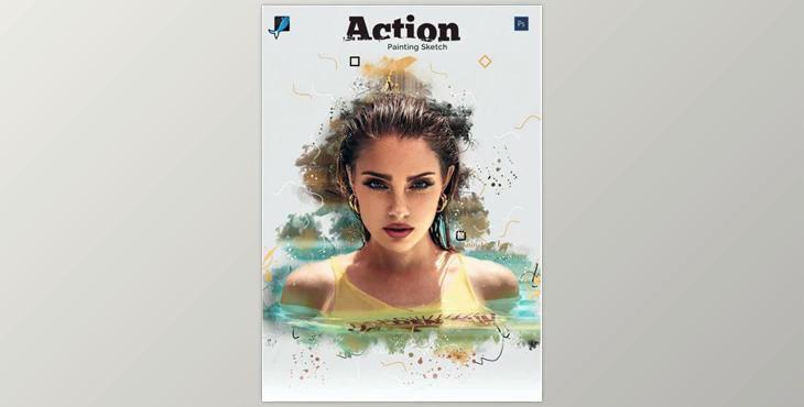 Painting Sketch Photoshop Action GraphicRiver-28803321