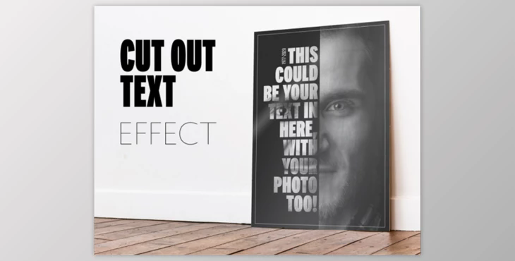 Cut Out Photo Text Effect Mockup By Patrick (PSDT)