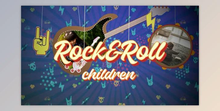 Rock and roll children slideshow (Videohive 51975550) - AE Project