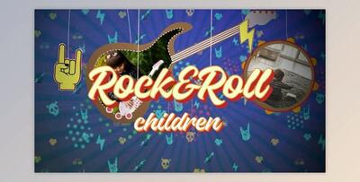 Rock and roll children slideshow (Videohive 51975550) - AE Project
