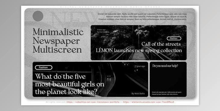 Digital Newspaper Cinematic Media Opener (Videohive 47997932) - AE Project