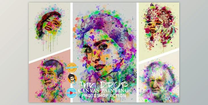 Ink Drop Painting Photoshop Action Creativemarket - 6802788