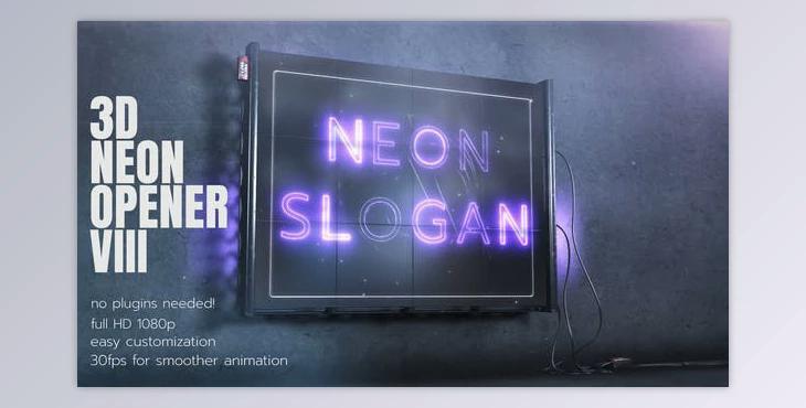 3D Neon Opener 3 (Videohive 27761343)