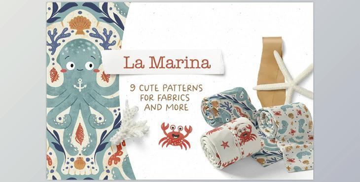 La Marina – Pattern Set CreativeMarket - 7092671