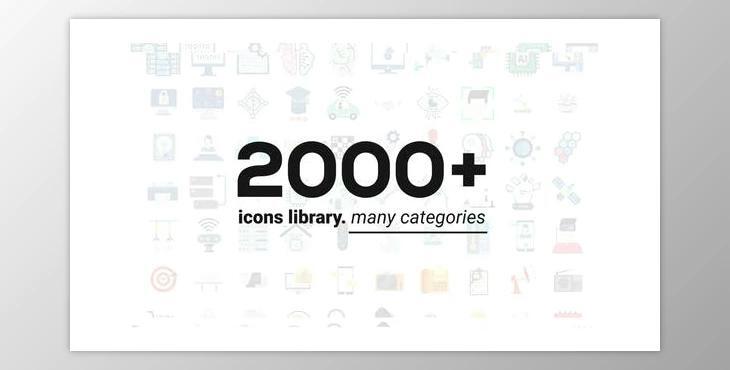 2000+ Animated Icons Library (Videohive 29590771) - AE Project