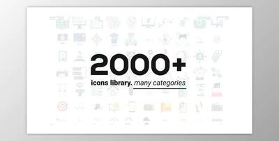 2000+ Animated Icons Library (Videohive 29590771) - AE Project