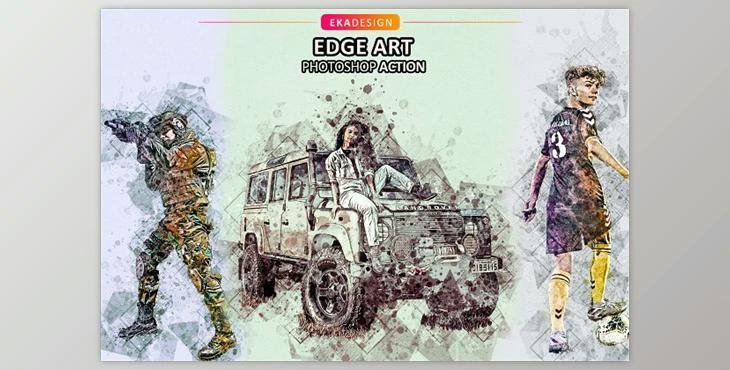 Edge Art Photoshop Action CreativeMarket - 6722856
