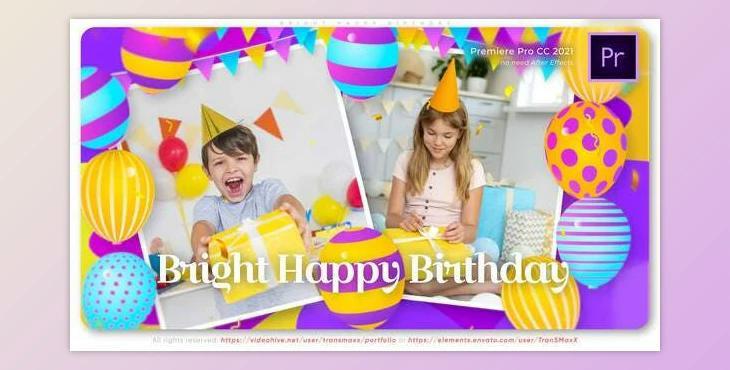 Bright Happy Birthday (Videohive 34615131)