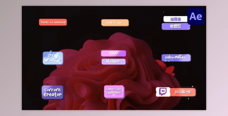 Dynamic Liquid Lower Thirds for After Effects (Videohive 50804576) - AE Project