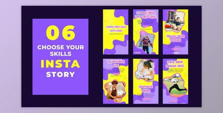 Choose Skills Enjoy Life Instagram Story (Videohive 39216881) - AE Project