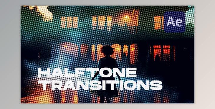 Halftone Dots Transitions (Videohive 47585796) - AE Project