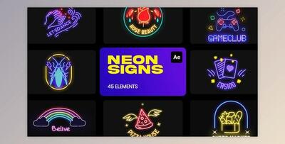Neon Signs for After Effects (Videohive 36189209) - AE Project