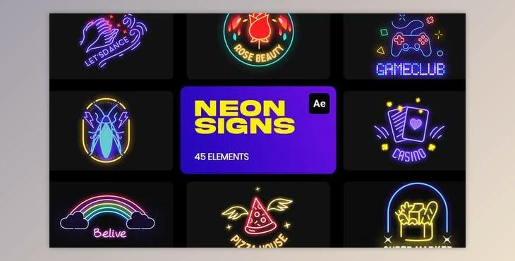 Neon Signs for After Effects (Videohive 36189209) - AE Project