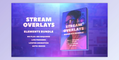 AtomX Stream Overlays Elements Bundle (Videohive 35300585) - AE Project