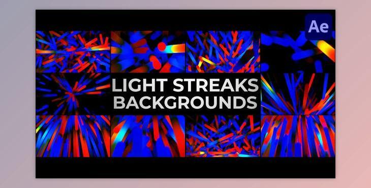 Light Streaks Backgrounds for After Effects (Videohive 45856449) - AE Project