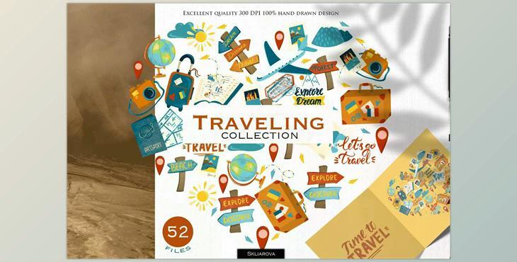 Traveling. Graphic collection CreativeMarket - 6288916