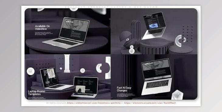 Abstract Geometry Laptop N Web Promo (Videohive 38650011) - AE Project