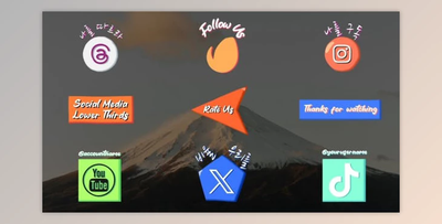 Cartoon Social Media Lower Thirds for After Effects (VideoHive 47926905) - AE Project