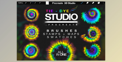 Tie Dye Brushes Studio Procreate