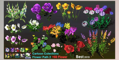 Unity 3D-Models Cartoon Colections Flower Path 2 v1.1