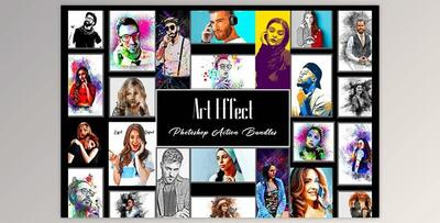 Art Effect Photoshop Action Bundles CreativeMarket - 10910522