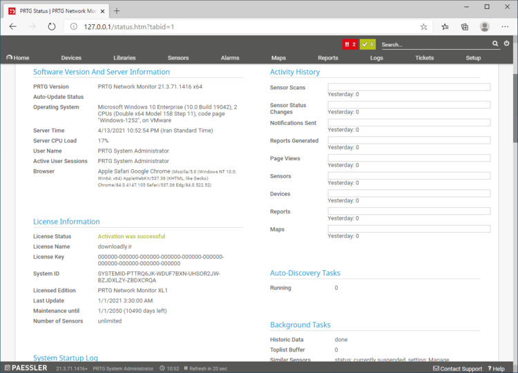 PRTG Network Monitor XL 21 x64