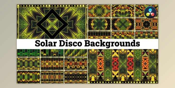 Solar Disco Backgrounds for DaVinci Resolve (Videohive 50500975)