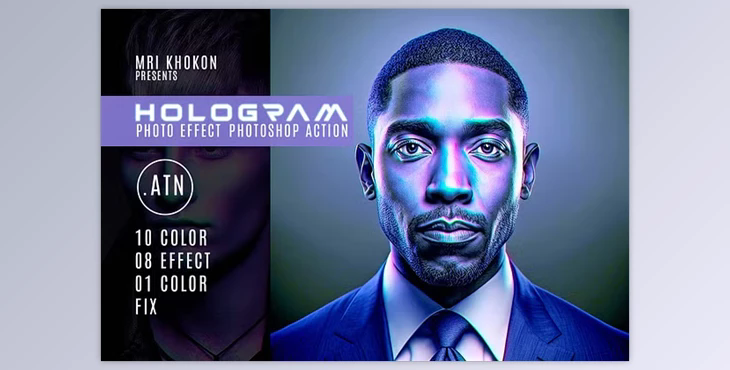 Hologram Photoshop Action - 279394729