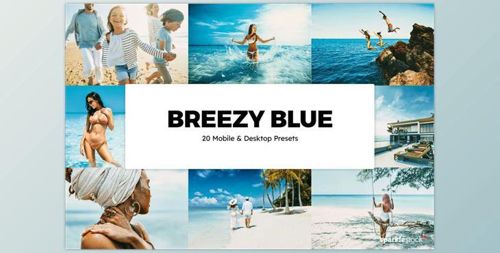 20 Breezy Blue Lightroom Presets & LUTs CreativeMarket-5846212 (XMP, PNG, DNG)