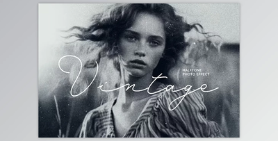 Vintage Halftone Photo Effect - 91685702