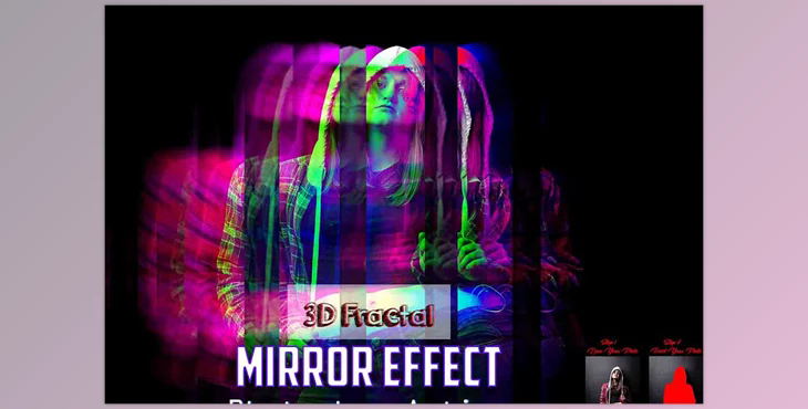 3D Fractal Mirror Effect PS Action Creative Market – 13439721