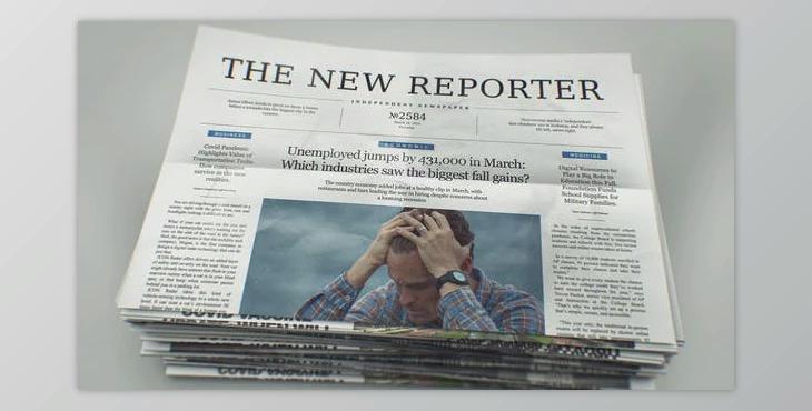 Breaking News Photoreal Newspaper 4k (Videohive 37114962) - AE Project