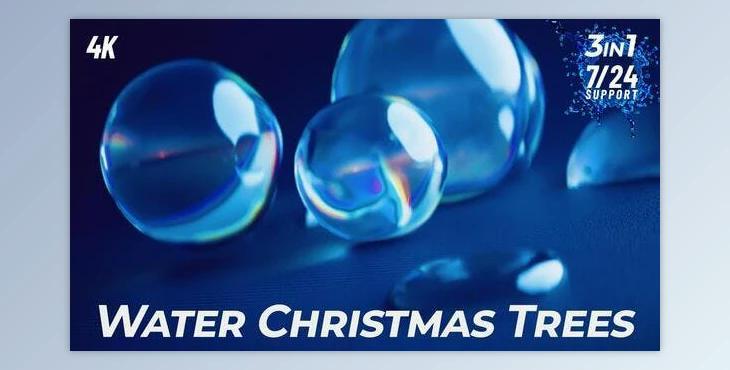 Water Christmas Trees (Videohive 42143354) - AE Project