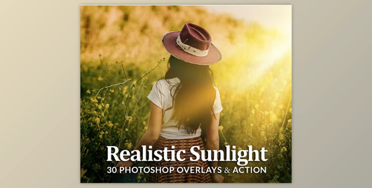 Realistic Sun Light Photoshop Overlays and Action