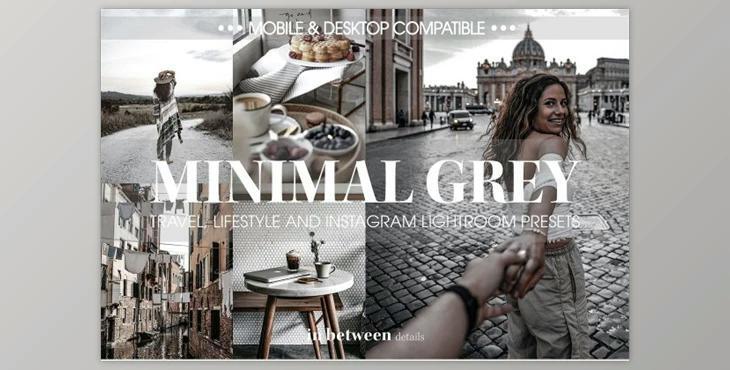 Minimal Grey Lightroom Mobile Preset CreativeMarket 3836032