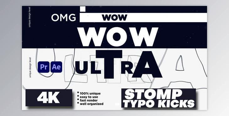 Stomp - Typo Kicks (Videohive 32677361) - PR Project